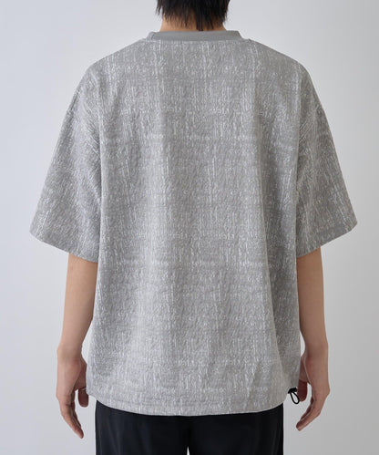 蓬鬆提花短袖T恤