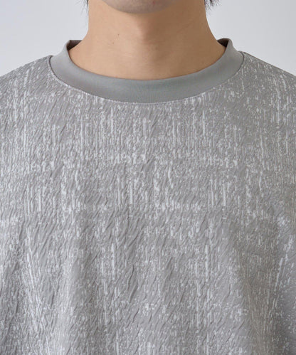 蓬鬆提花短袖T恤