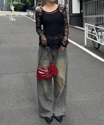 蕾絲蓬蓬袖上衣