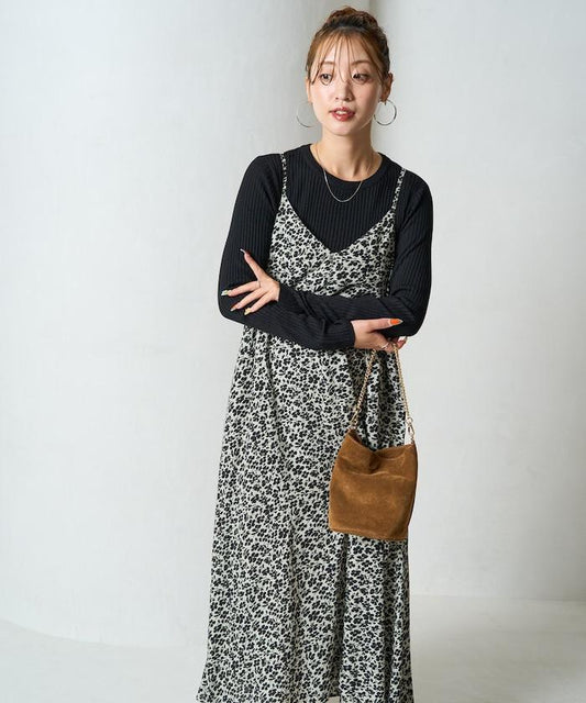 印度 花卉印花 女士吊帶連衣裙