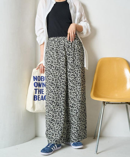 印度 花卉印花 休閒褲