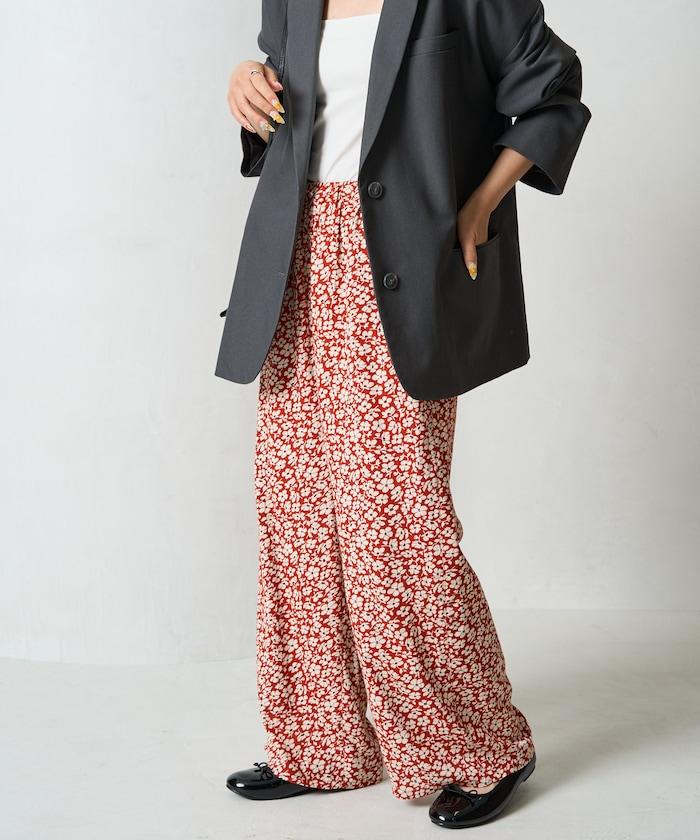 印度 花卉印花 休閒褲