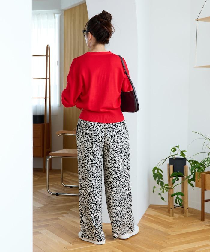 印度 花卉印花 休閒褲