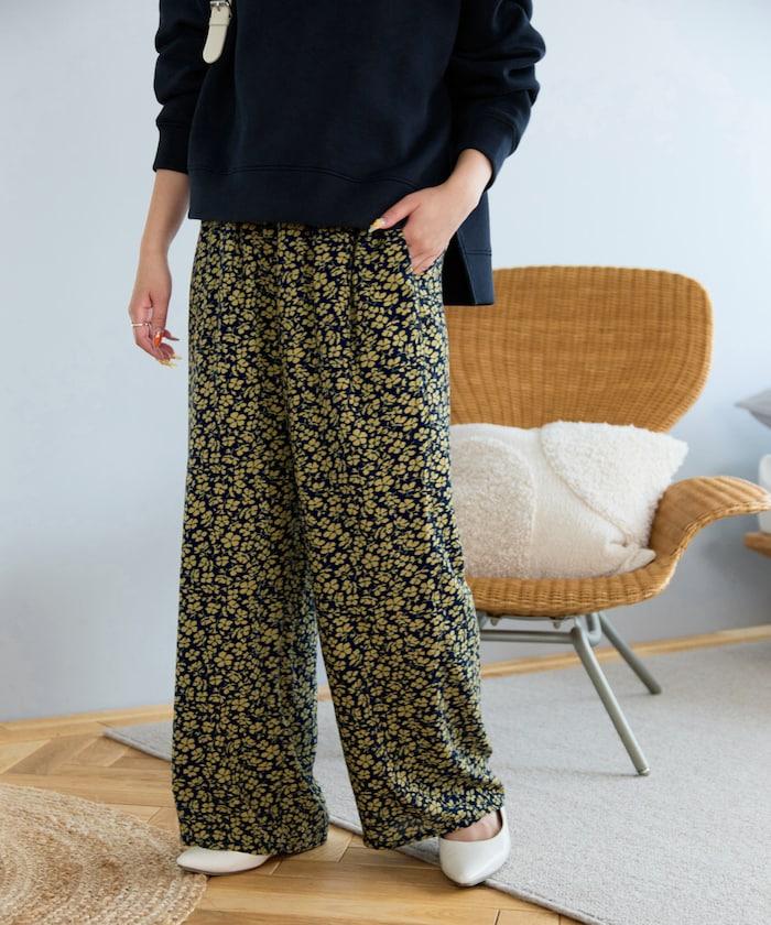 印度 花卉印花 休閒褲