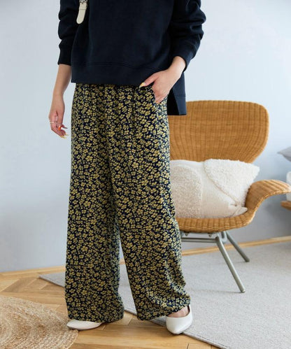 印度 花卉印花 休閒褲