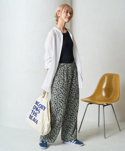 印度 花卉印花 休閒褲