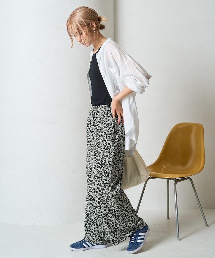 印度 花卉印花 休閒褲