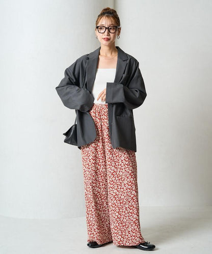 印度 花卉印花 休閒褲