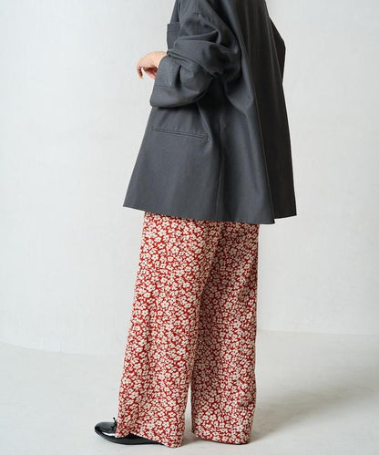 印度 花卉印花 休閒褲