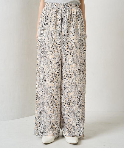 波紋圖案休閒褲