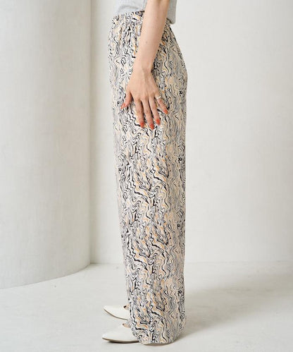 波紋圖案休閒褲