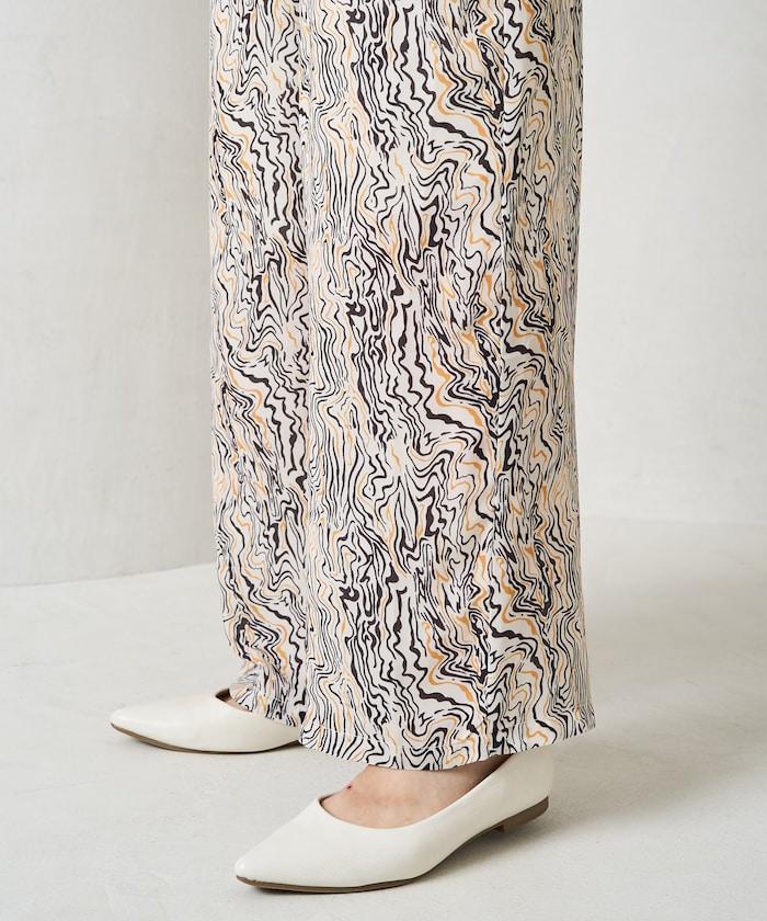 波紋圖案休閒褲