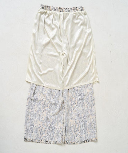 波紋圖案休閒褲