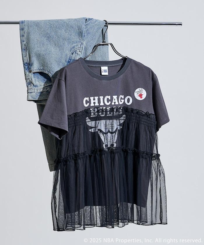 NBA印花蕾絲拼接T恤