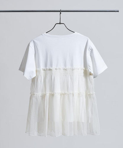 NBA印花蕾絲拼接T恤