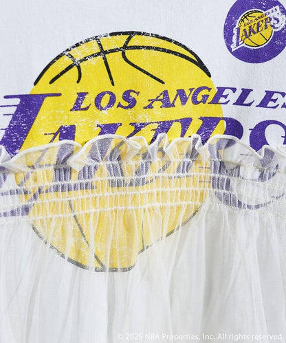 NBA印花蕾絲拼接T恤