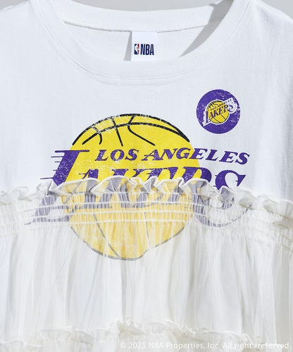 NBA印花蕾絲拼接T恤