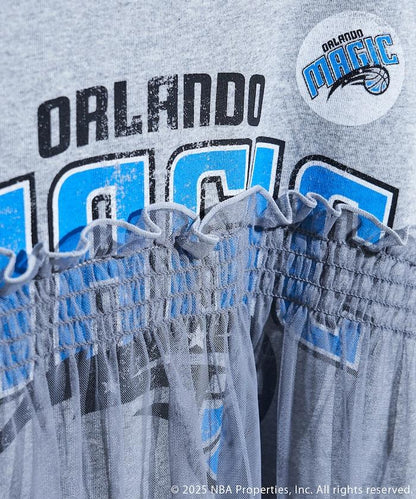 NBA印花蕾絲拼接T恤