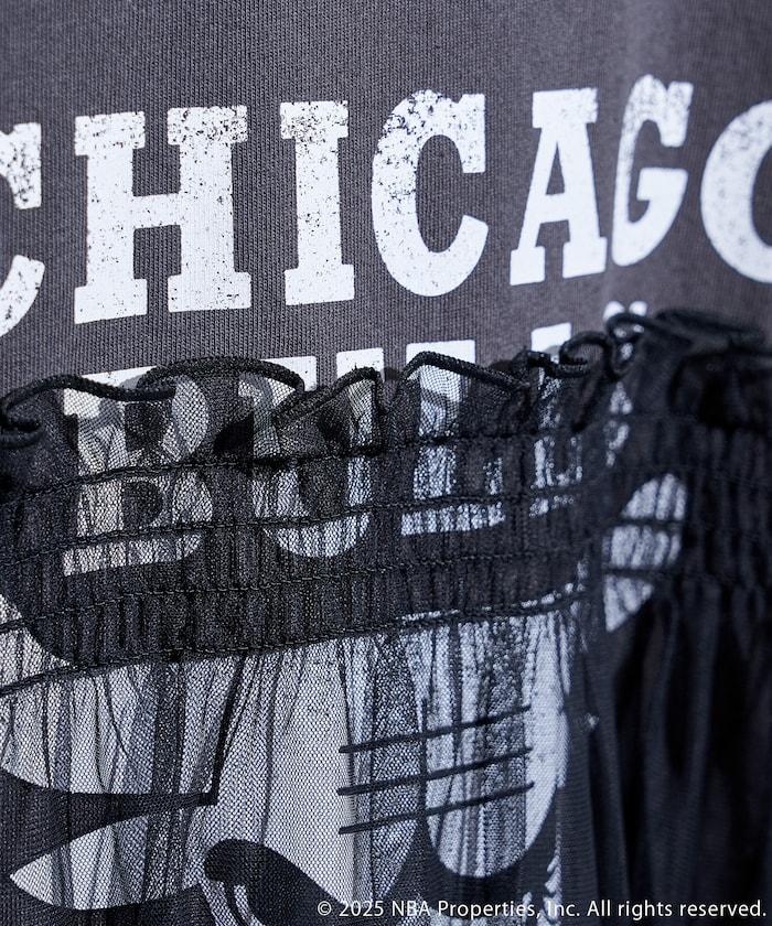 NBA印花蕾絲拼接T恤