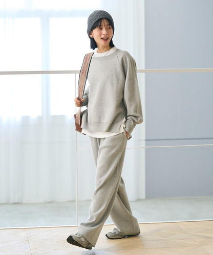 《機洗可》毛衣質感針織長褲