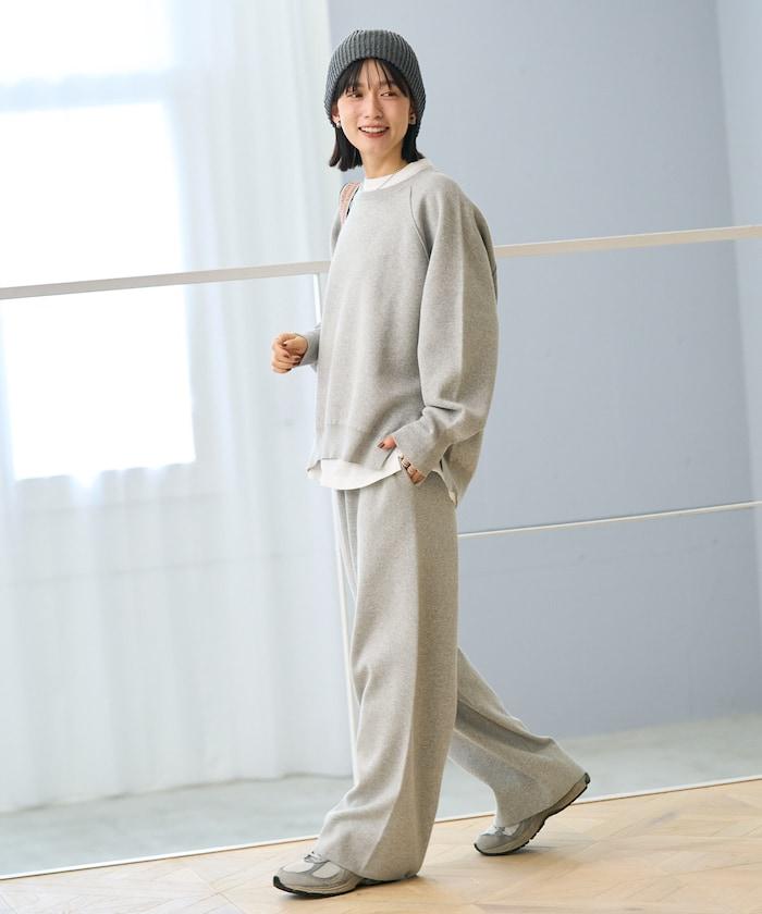 《機洗可》毛衣質感針織長褲