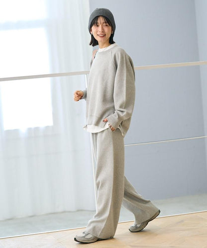 《機洗可》毛衣質感針織長褲