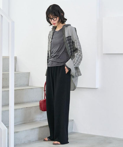 《機洗可》毛衣質感針織長褲