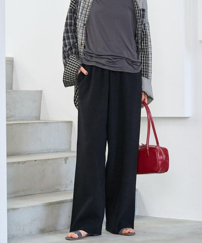 《機洗可》毛衣質感針織長褲