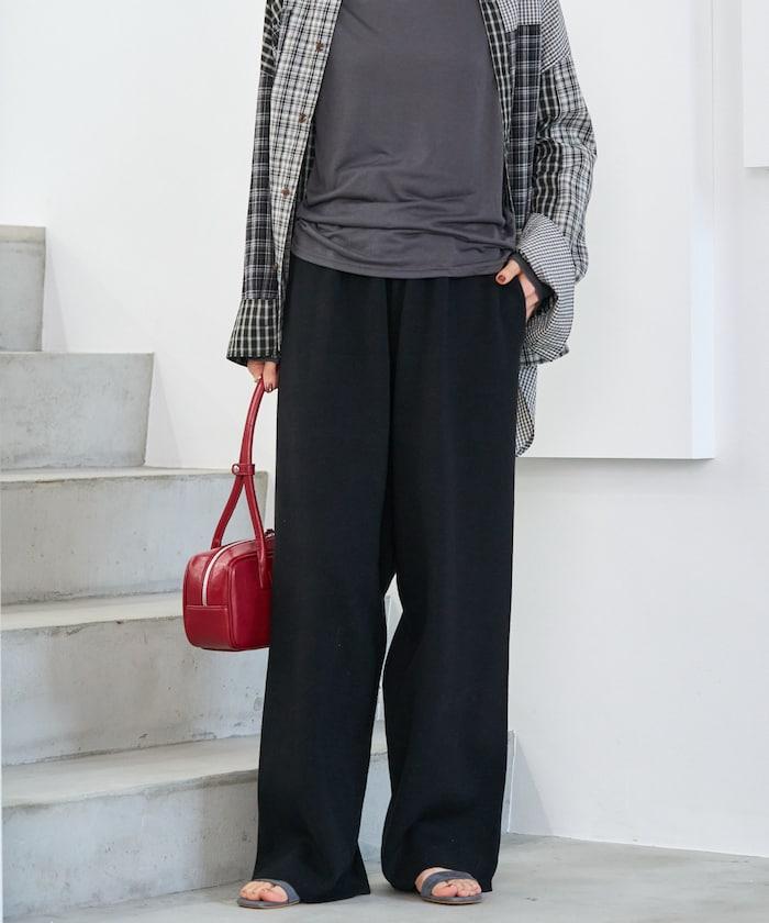 《機洗可》毛衣質感針織長褲