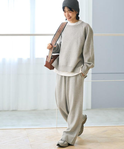 《機洗可》毛衣質感針織長褲