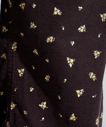 鄉村風格燈花圖案絨布褲子＜可搭配套裝＞