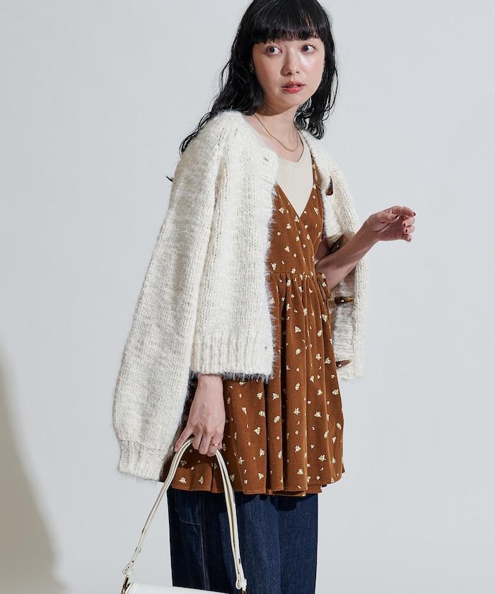 粗紡低密度短款針織開衫