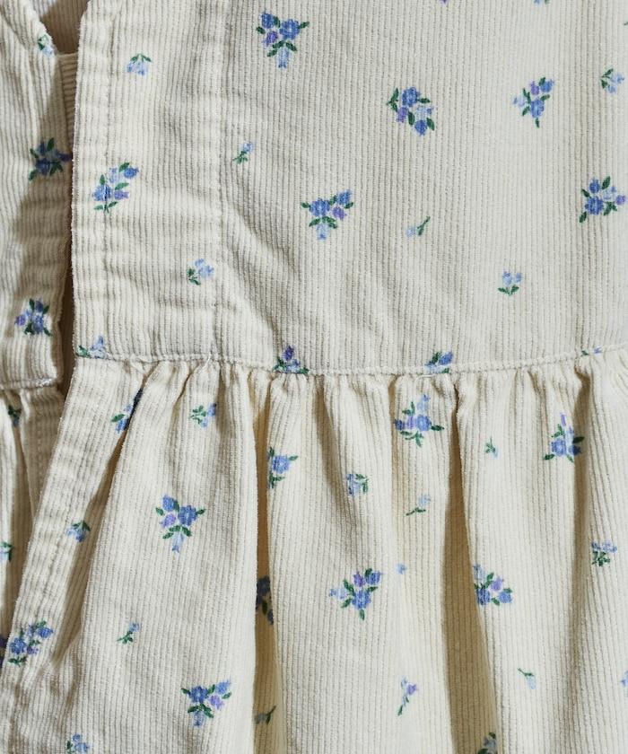 鄉村風格燈花圖案絨面馬甲＜可搭配套裝＞