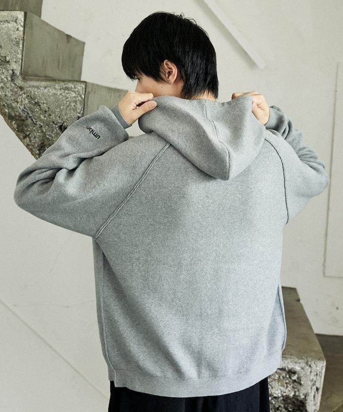 針織全拉鍊帽衫