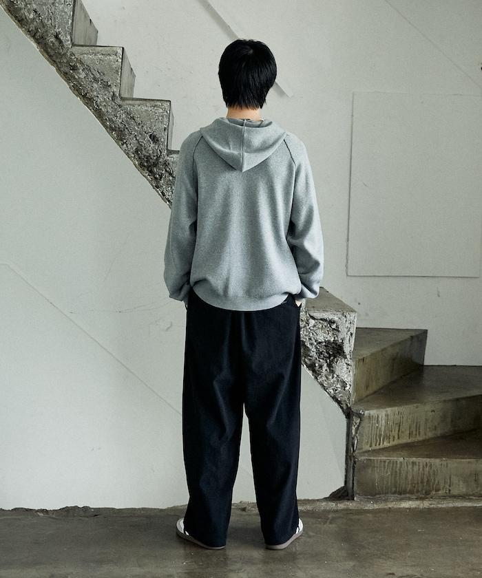 針織全拉鍊帽衫