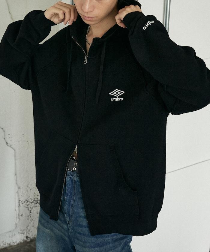 針織全拉鍊帽衫