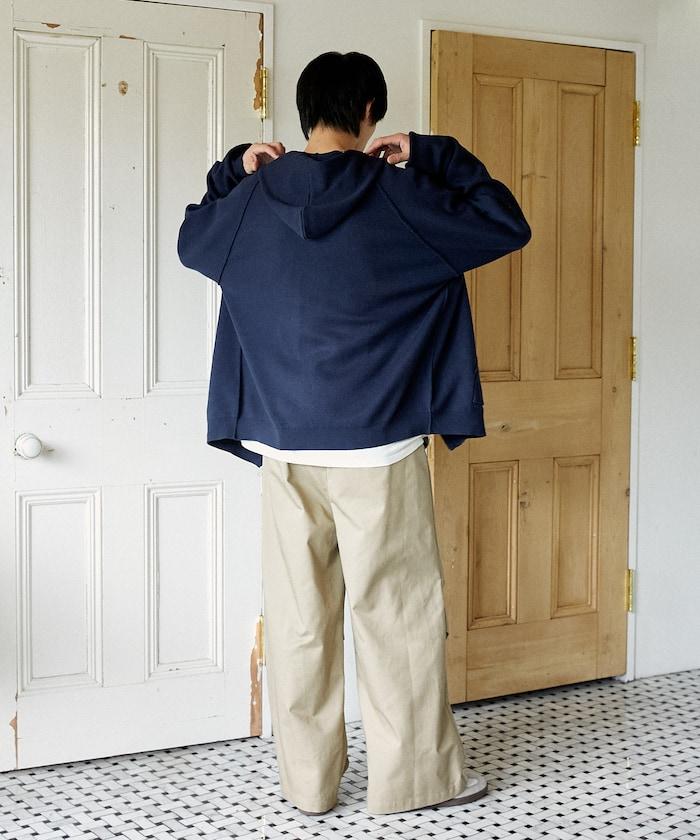 針織全拉鍊帽衫