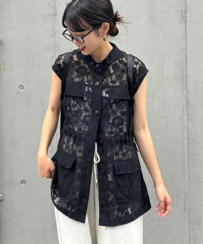 CIAOPANIC TYPY 蕾絲軍風背心