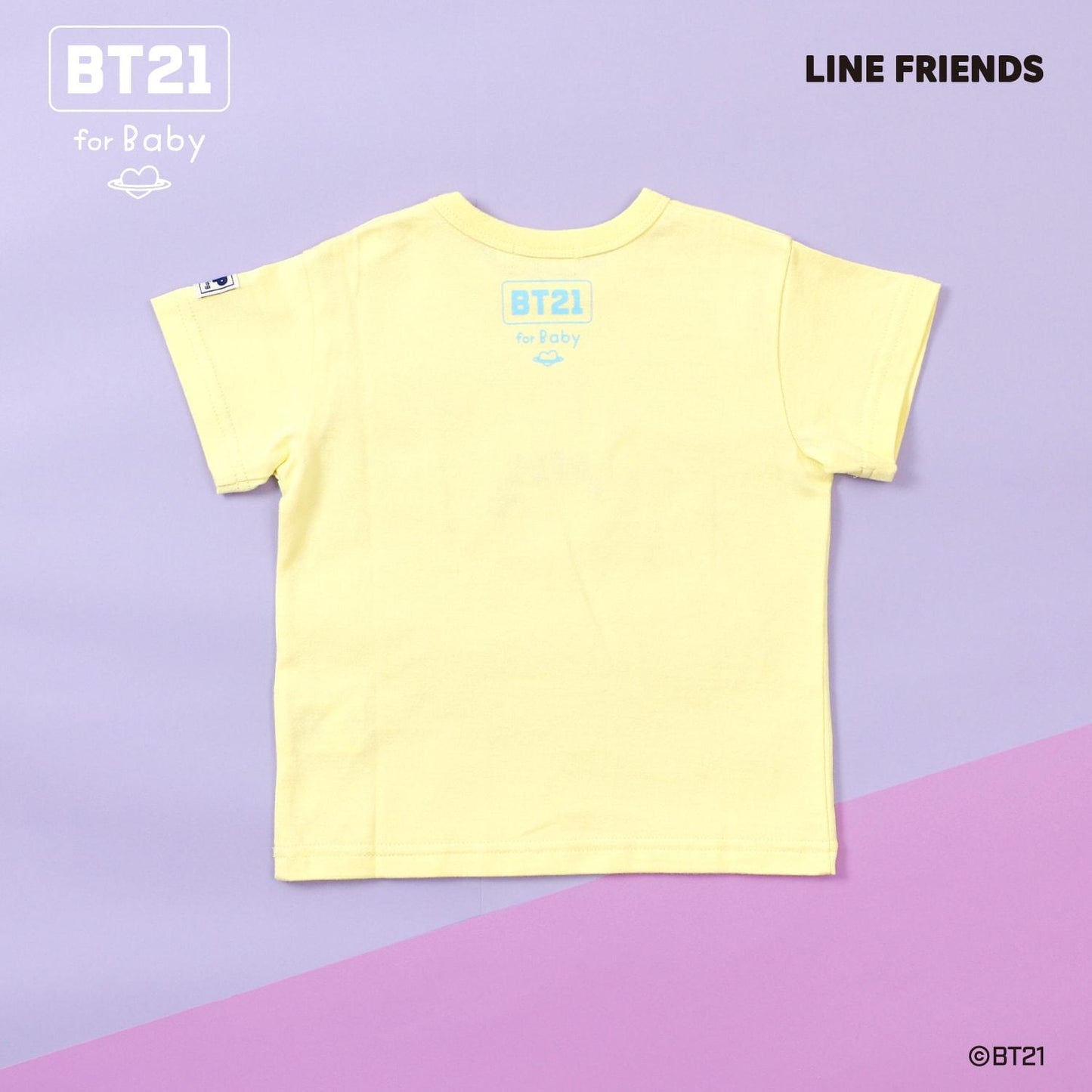 【《BT21》】印花與刺繡短袖T恤（嬰兒款）