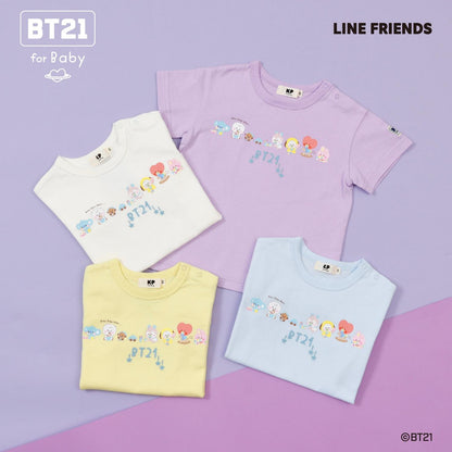 【《BT21》】印花與刺繡短袖T恤（嬰兒款）
