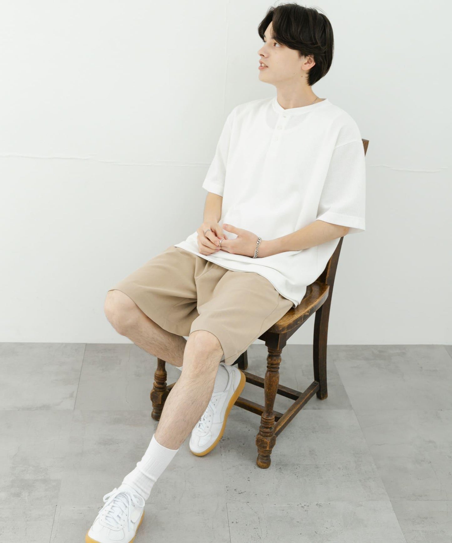 亨利領珠地布套頭衫