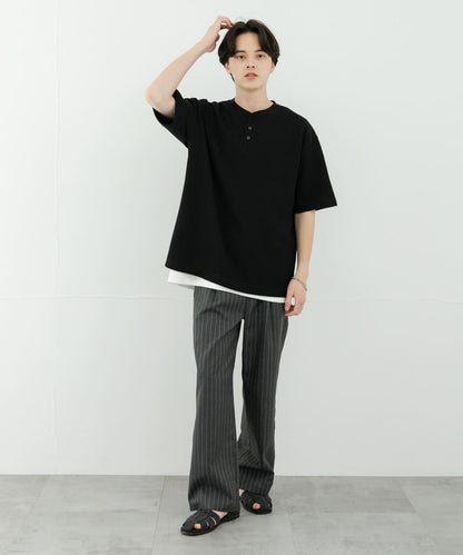 亨利領珠地布套頭衫