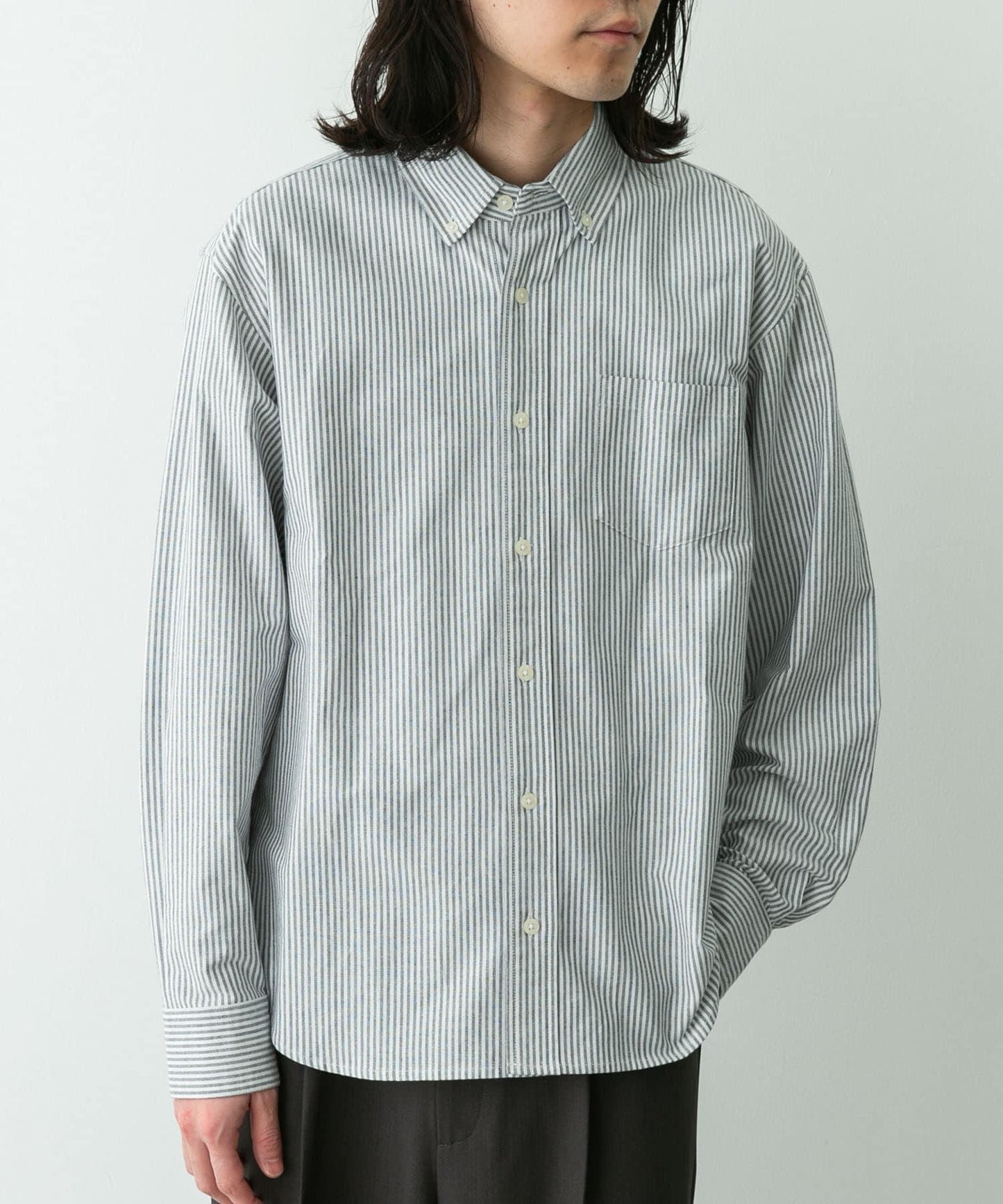 抗菌牛津紡扣領長袖襯衫