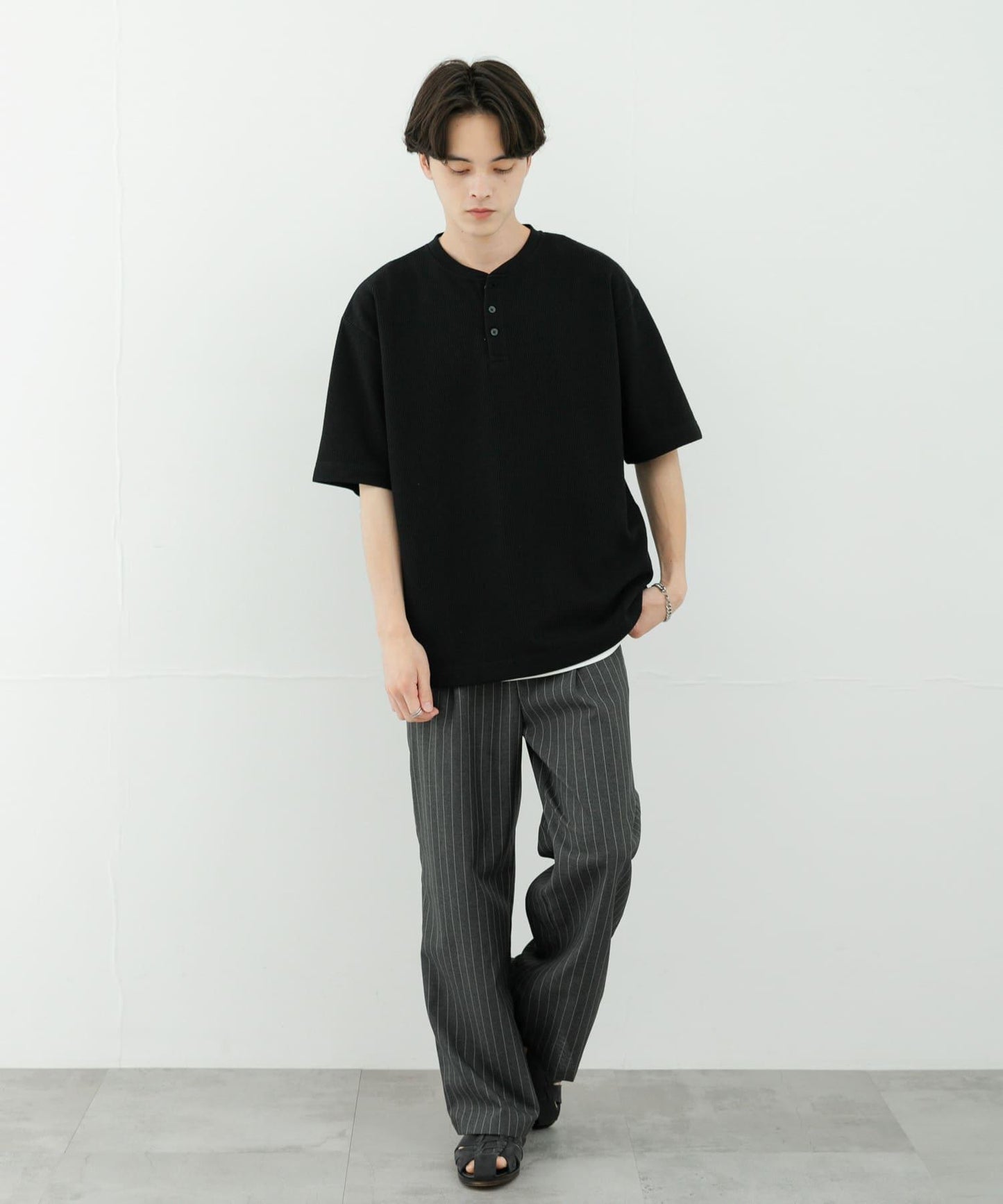 亨利領珠地布套頭衫