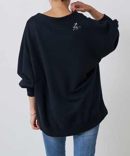 Ronde刺繡裡毛長袖套頭衫