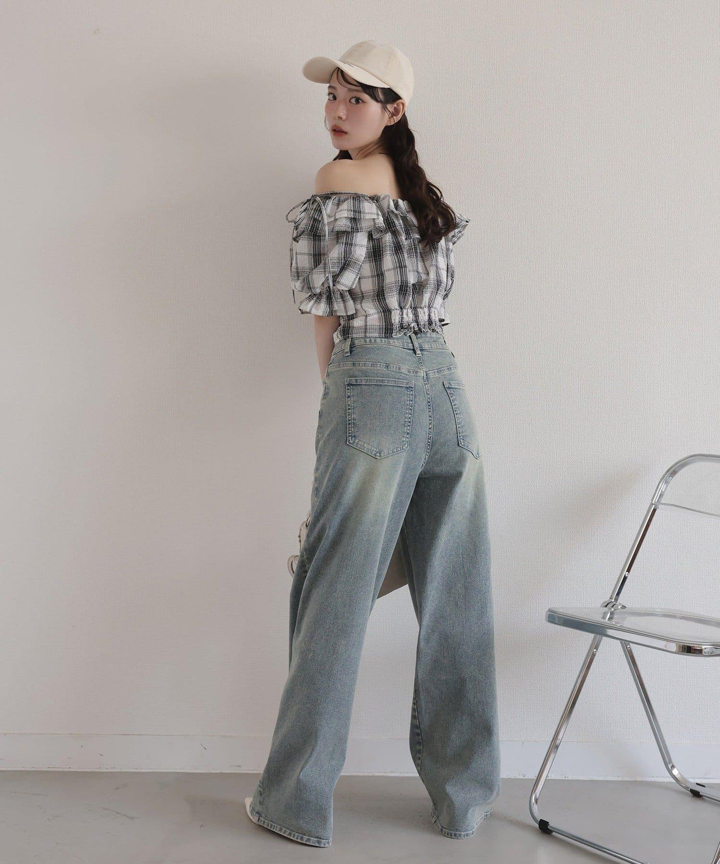 《S・M尺碼展開》寬鬆牛仔褲