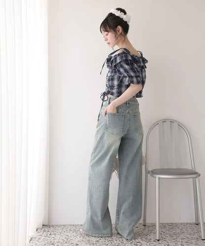 《S・M尺碼展開》寬鬆牛仔褲