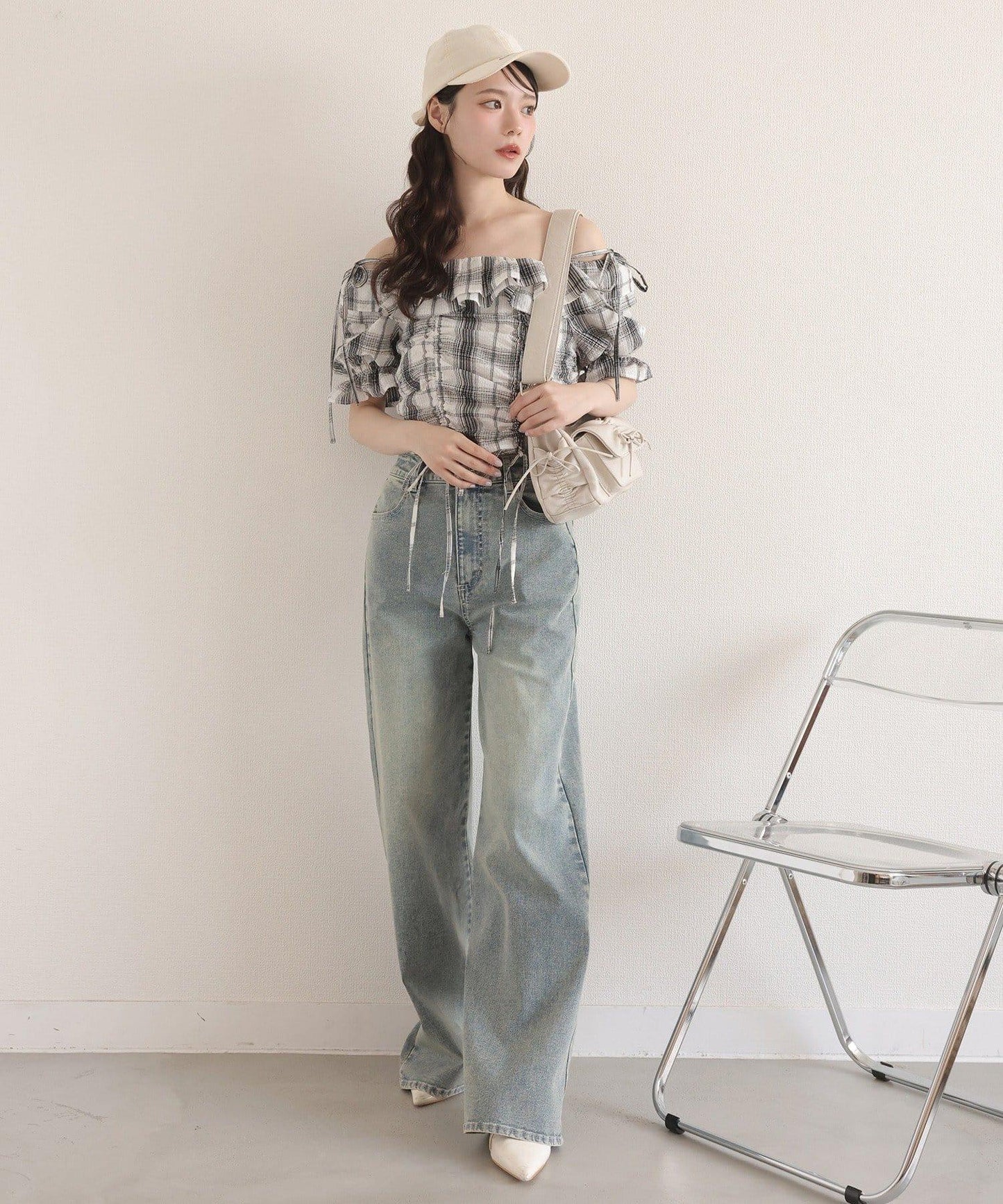 《S・M尺碼展開》寬鬆牛仔褲