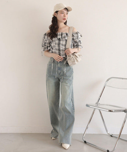 《S・M尺碼展開》寬鬆牛仔褲