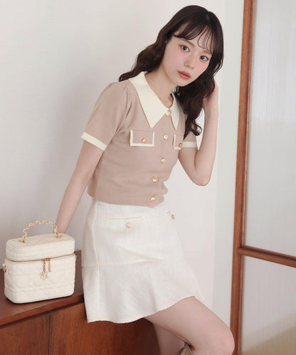 低腰喇叭迷你裙